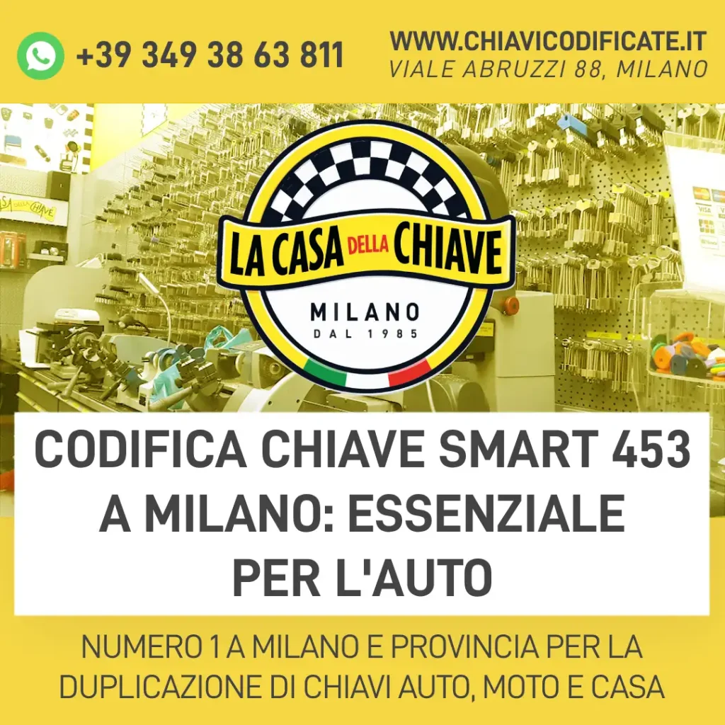 Codifica chiave Smart 453 a Milano: essenziale per l'auto