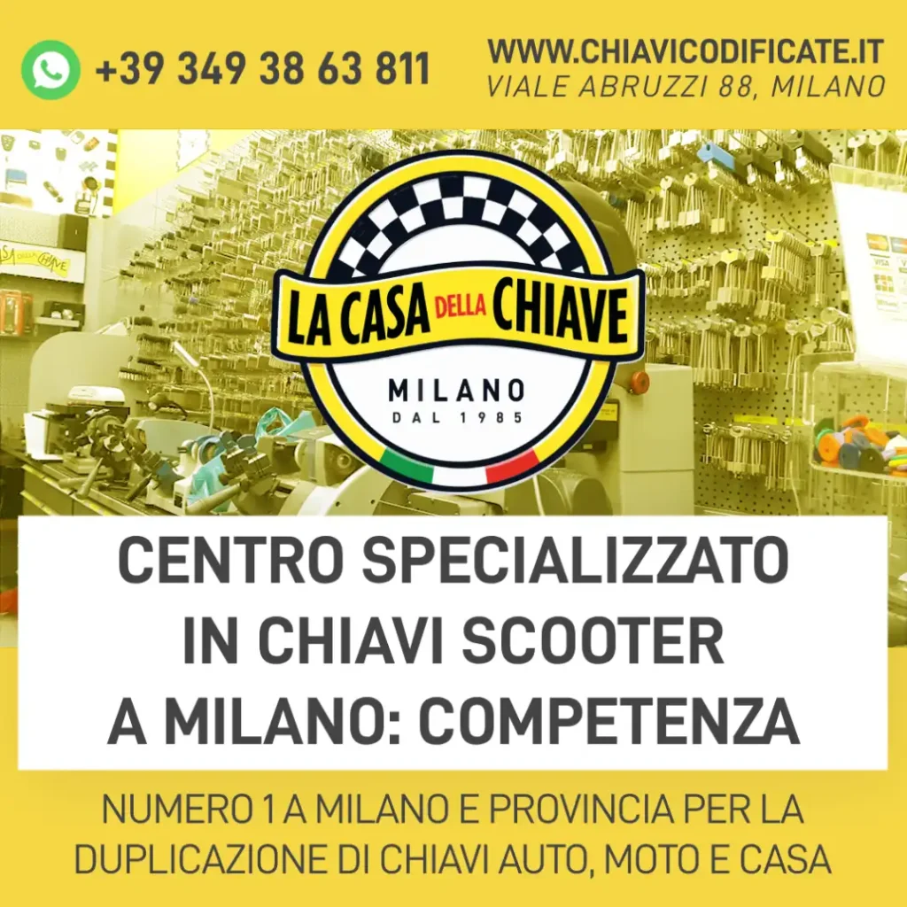CENTRO SPECIALIZZATO IN CHIAVI SCOOTER A MILANO: COMPETENZA