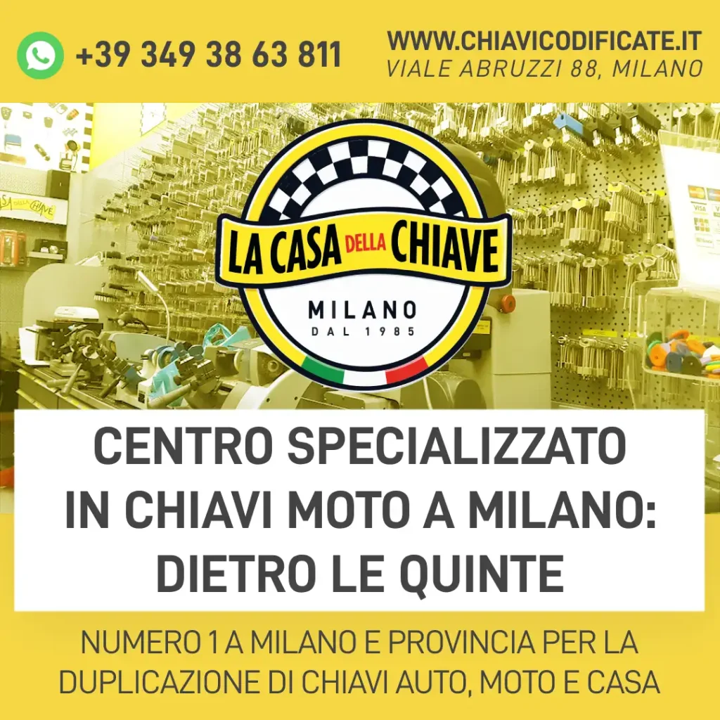 Centro specializzato in chiavi moto a Milano: dietro le quinte