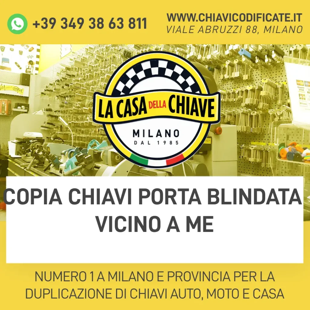 Quanto costa duplicare una chiave per porta blindata