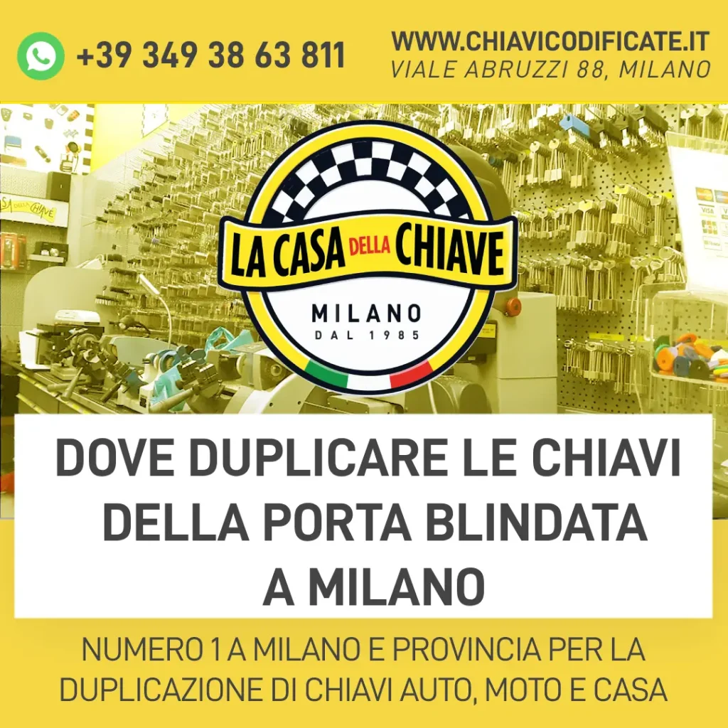 Dove duplicare le chiavi della porta blindata a Milano