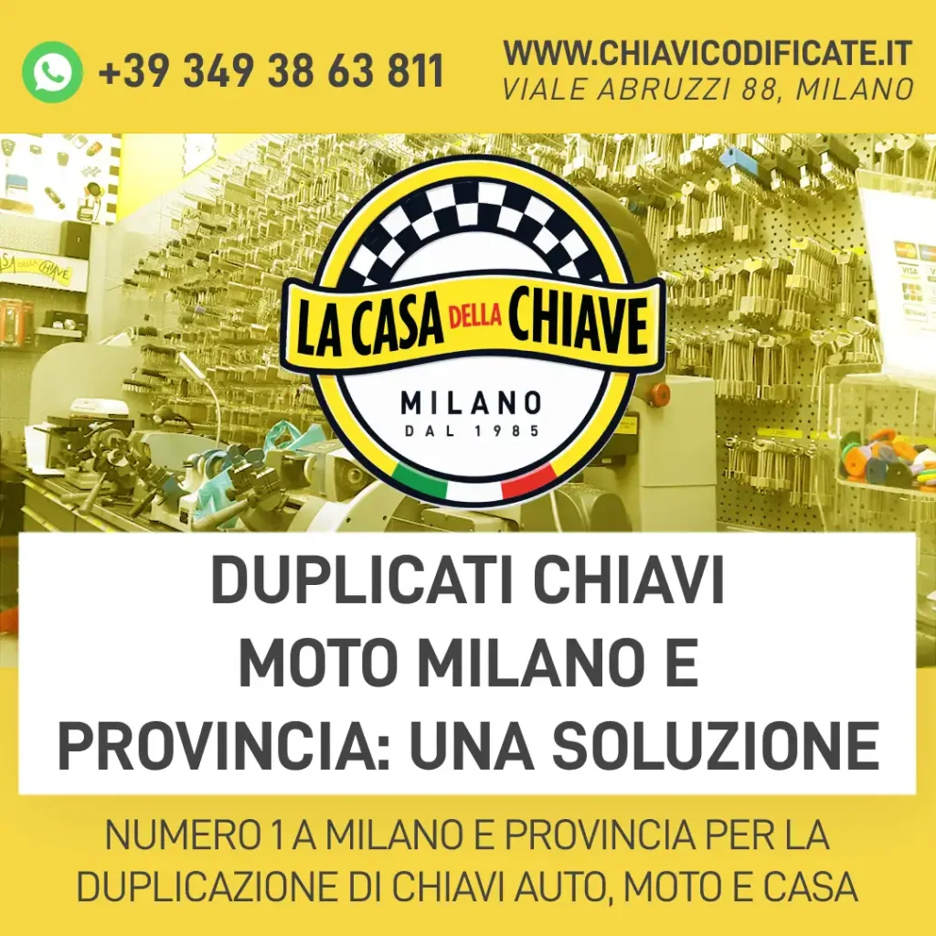Duplicati chiavi moto Milano e provincia: una soluzione