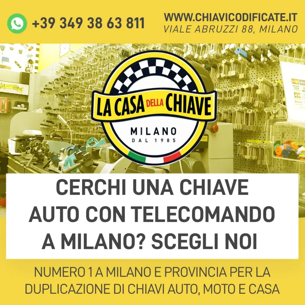 Cerchi una Chiave Auto con Telecomando a Milano? Scegli Noi