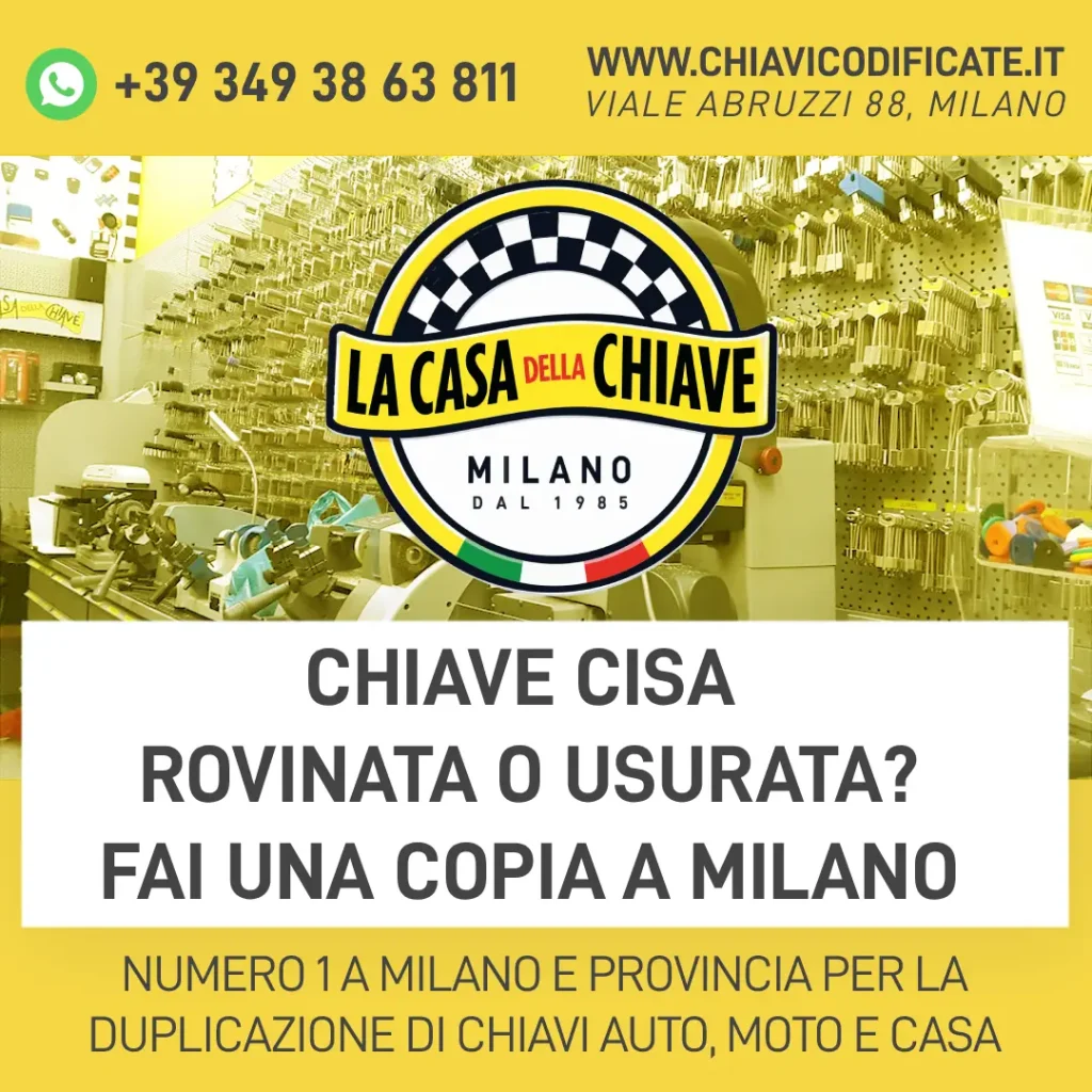 Chiave Cisa rovinata o usurata? Fai una copia a Milano