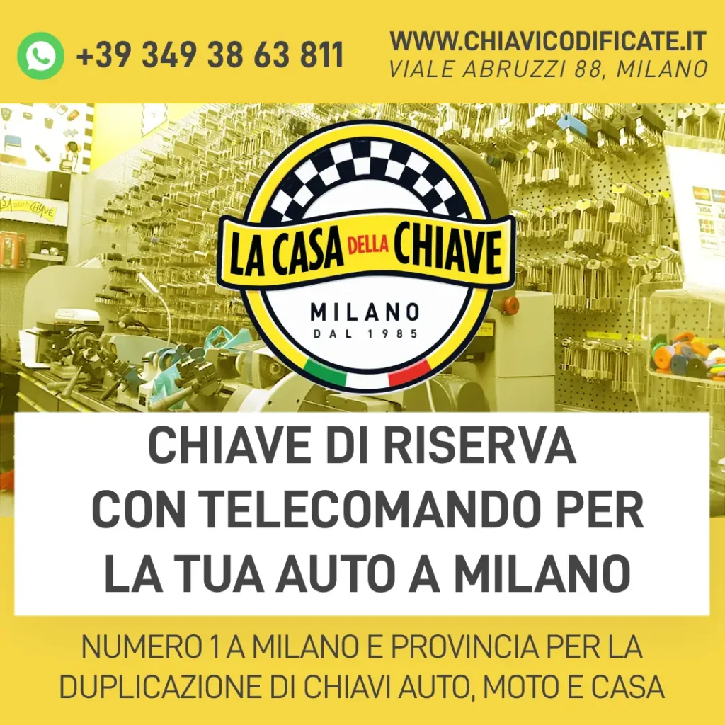 Chiave di Riserva con Telecomando per la Tua Auto a Milano