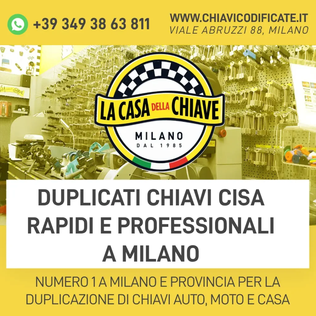 Duplicati chiavi Cisa rapidi e professionali a Milano