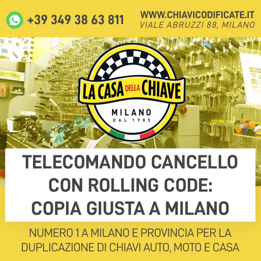 Telecomando Cancello con Rolling Code: Copia Giusta a Milano